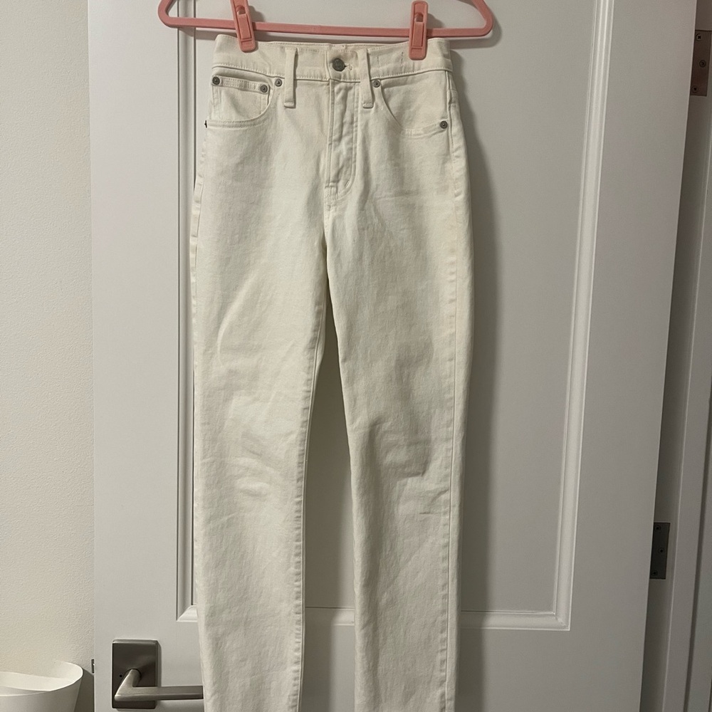 Madewell straight leg white jean